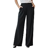 winkbay Women's High Waisted Wide Leg Pants Dressy Casual Work Office Trousers with Pockets