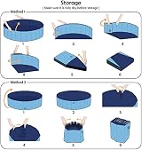 SHOKAN Foldable Paddling Pool for Pets and Kids 120x30 cm PVC Non-Slip view 5