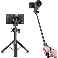 ULANZI MT-73 Extension Pole Tripod, Mini Selfie Stick Tripod Stand Handle Grip for Webcam Canon G7X Mark III Sony ZV-1 RX100