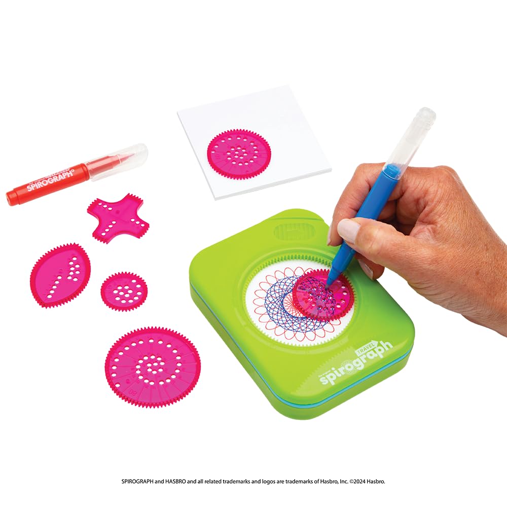 Spirograph Travel – Arts and Crafts, Travel Toys, Kids Toys, Art, Craft Supplies, Drawing Kit, Toddler Activities, Unleash Your Child Inner Artist, Ages 5+