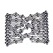 Ruihfas 5Pcs Easy Stretch Beaded Hair Combs Double Magic Slide Metal Comb Clip Hairpins for Women Hair Styling