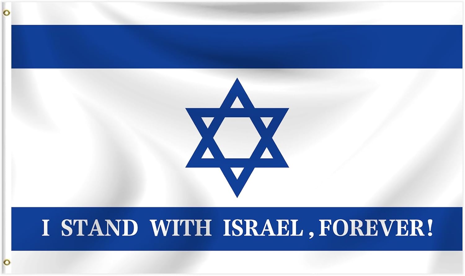 Flags - Israel Israeli Flag, 3x5 Ft I Stand with Israel Forever Flags with Polyester and Vivid Colors, Double Sided Israel Flag with Brass Grommets for Indoor and Outdoor