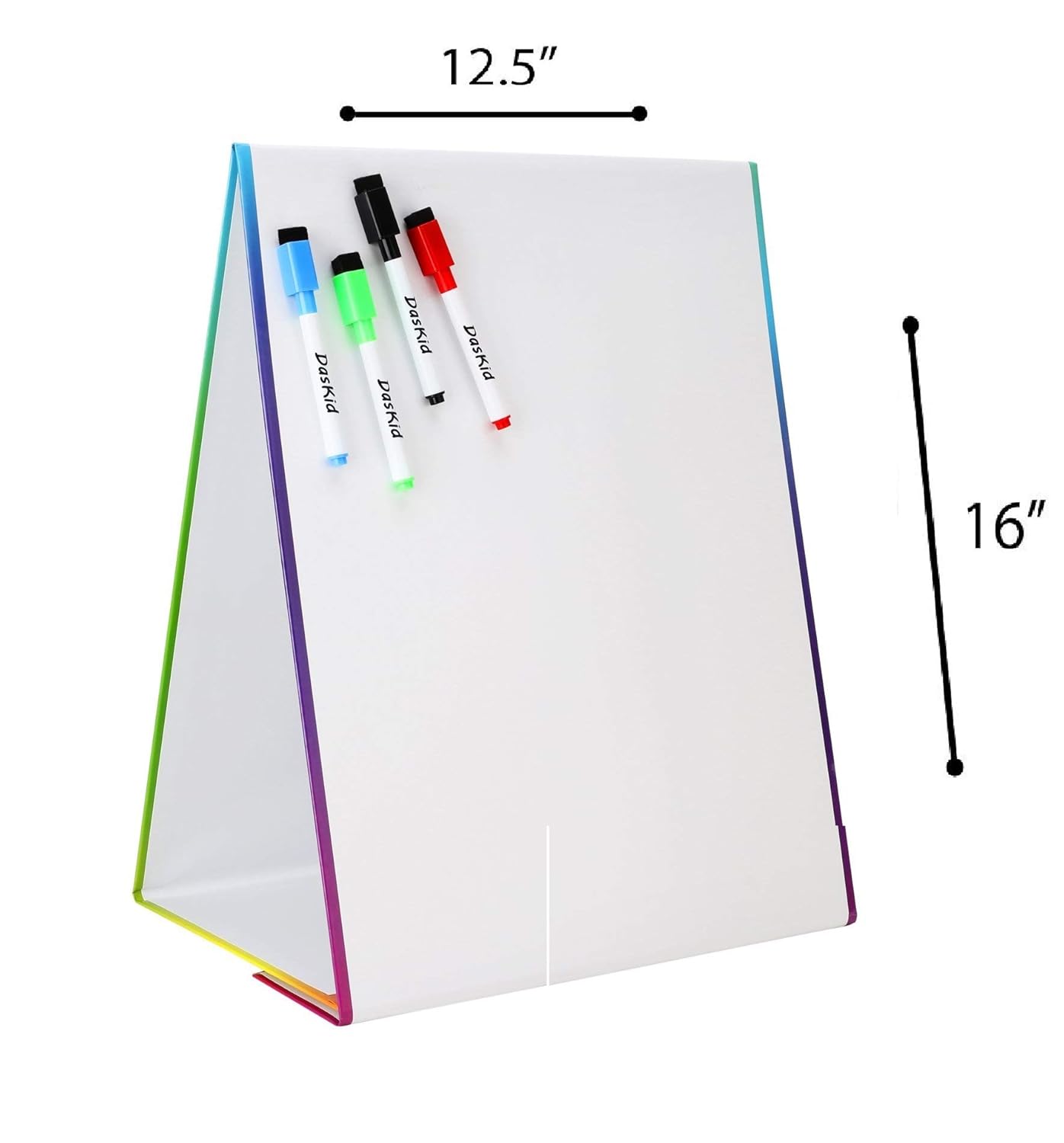 Tabletop Easel Whiteboard (2 Sides) Includes 4 Dry Erase