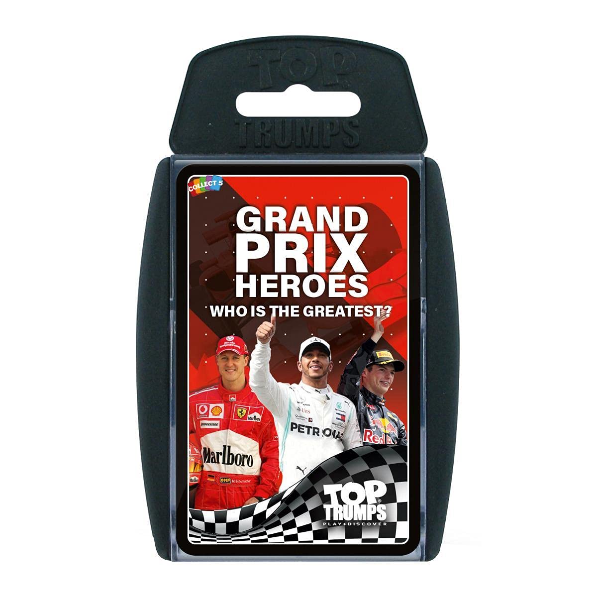 Top Trumps Grand Prix Heroes Classic Card Game, learn about Sebastian Vettel, Lewis Hamilton and Daniel Ricciardo, gift and toy for ages 6 plus