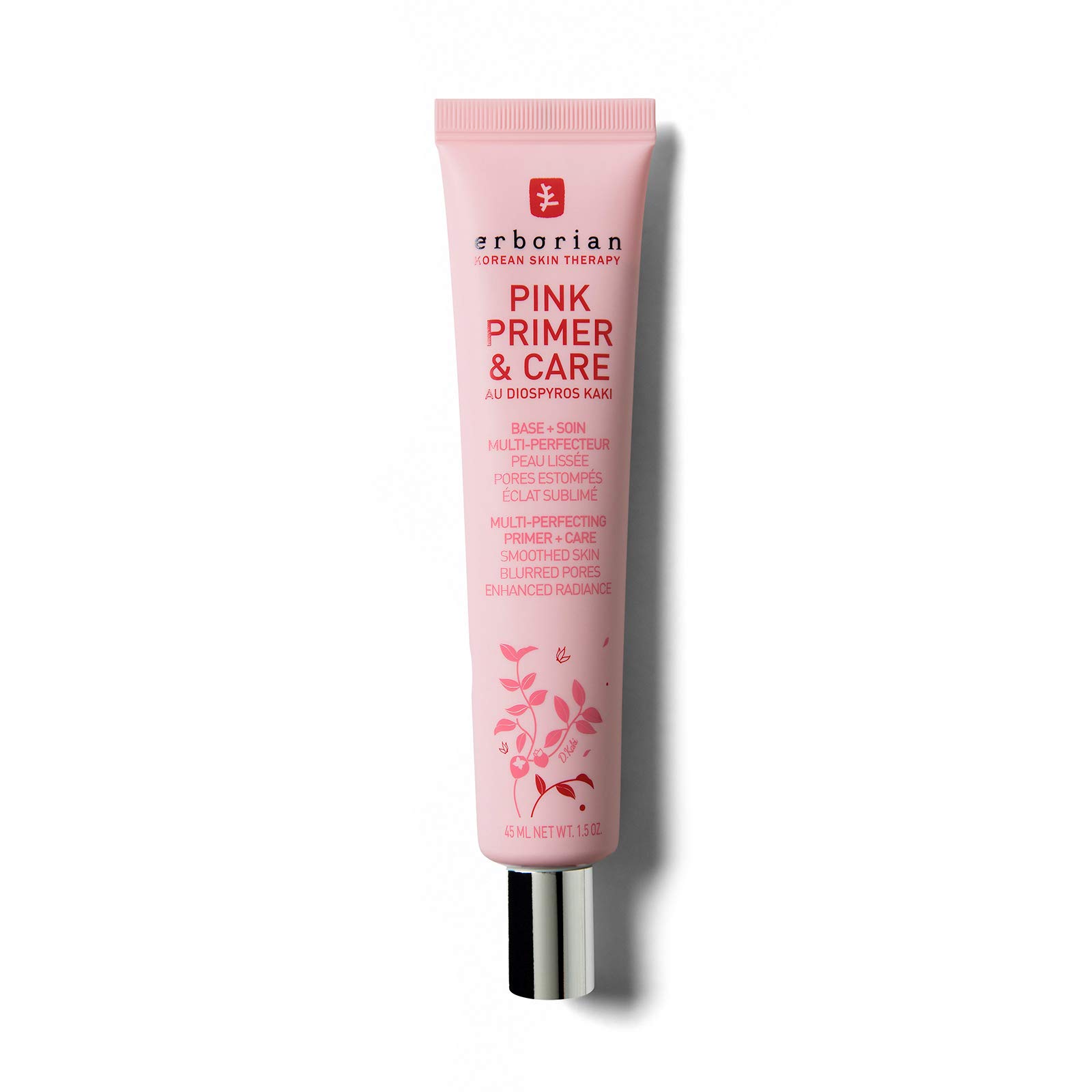 Erborian - Pink Primer & Care - 2-in-1 Radiant and Hydrating Smoothing Makeup Base - Helps Makeup Last and Apply - Korean Skincare - 45 ml
