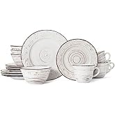 Pfaltzgraff Trellis Coastal 16-Piece Dinnerware Set, Service For 4, White