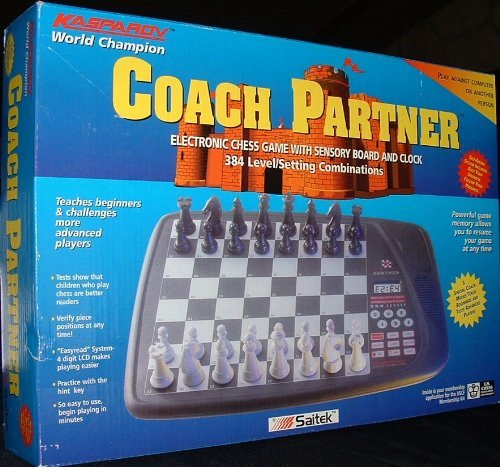 Saitek Kasparov Coach Partner Electronic Chess Game (With Sensory Board and Clock