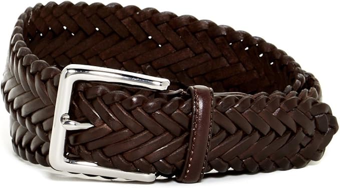 cole haan braided leather belt
