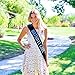 Rumatas Gabriel's Market Birthday SASH - Birthday Girl Sash for Women - Happy Birthday Sash for Partys- Sash with Silver Glitter Letters- Ideal for 18th, 21st, 30th-Birthday - ''Birthday Girl'' Sash