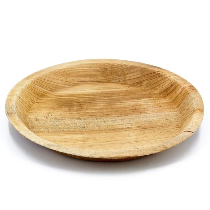 Buy Privilege Disposable Wooden Plates Round 12" Areca Palm Leaf Plates