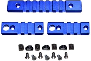 presma 3 Piece Picatinny Rail Section Kit for M-LOK Style Slots, Dark Blue