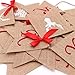 SOONAN Merry Christmas Banner Decoration, with Snowflake Reindeer Bow Ribbons Xmas Garlands Burlap Sign for Holiday Christmas Home Decoration Mantel Fireplace Hanging Decor