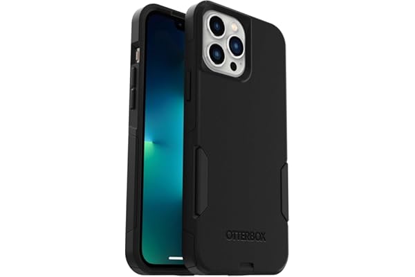 OtterBox iPhone 13 Pro Max & iPhone 12 Pro Max Commuter Series Case - BLACK, slim & tough, pocket-friendly, with port protection