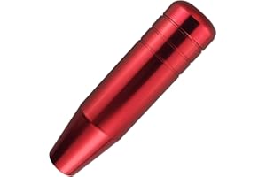 Abfer 5" Heavy Weighted Shift Knob, Aluminum Alloy Car Gear Stick Shifter Lever Handle Fit Most Automatic Manual Vehicle (Red