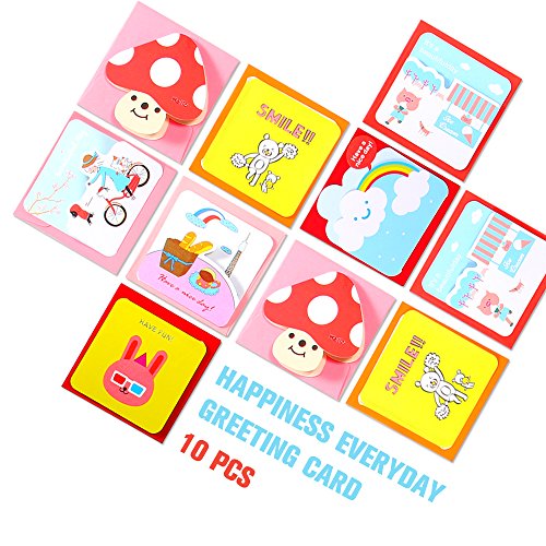 Geekper 40 Pack Greeting Cards - Assorted Thank You Note Cards for Wedding Birthday - Envelopes Included 2.7 x 2.7 inch