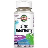 KAL Kids Zinc Elderberry Dinosaurs, Immune Support Supplement* for Children w/ Sambucus Elderberry, Fast Dissolving Mixed Berry ActivMelts, Fun, Tasty Dino Shapes, Vegan, 90 Servings, 90 Micro Tablets