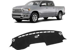 KUST Car Dash Cover for Dodge RAM 1500 2500 3500 2019-2024 2025 2026 Non-Slip Interior for Dodge RAM Accessories Dashboard Cover Custom Fit Dash Mat Sunshade Windshield Glare Black