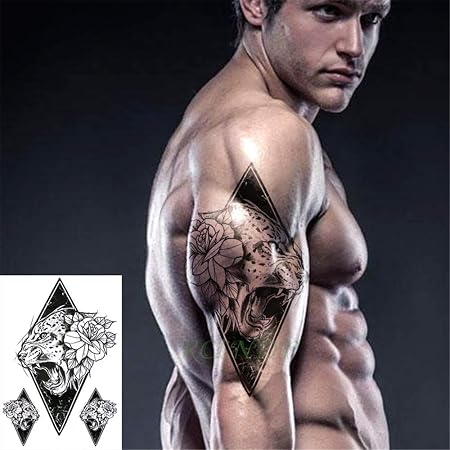 5pcs étanche Tatouage Temporaire Autocollant Mandala Lotus