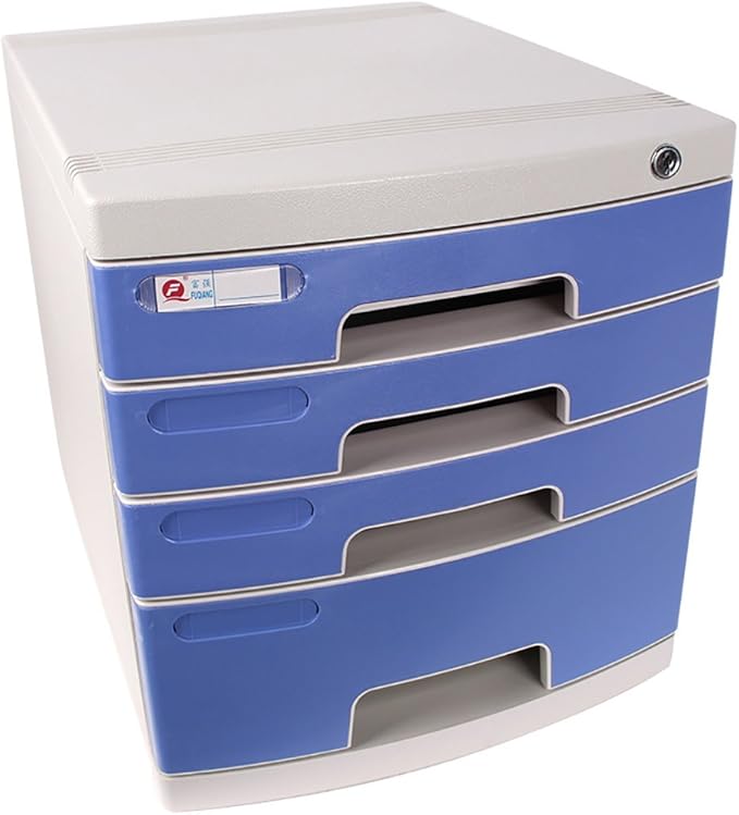 Wanli666 Plastic Storage Drawers Desk Storage Unit Organizer Lockable