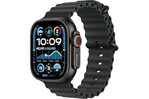 Apple Watch Ultra 2 (GPS + Cellular, 49MM) - Titanium Case with Black Ocean Band (Renewed)