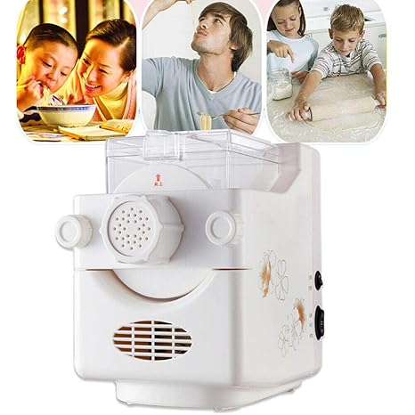 SENDERPICK Pastamaker, Elektrisch Pastamaschine Vollautomatische Nudelteigmaschine Spagetti Pasta Maker mit 9 Schimmel 160W 2