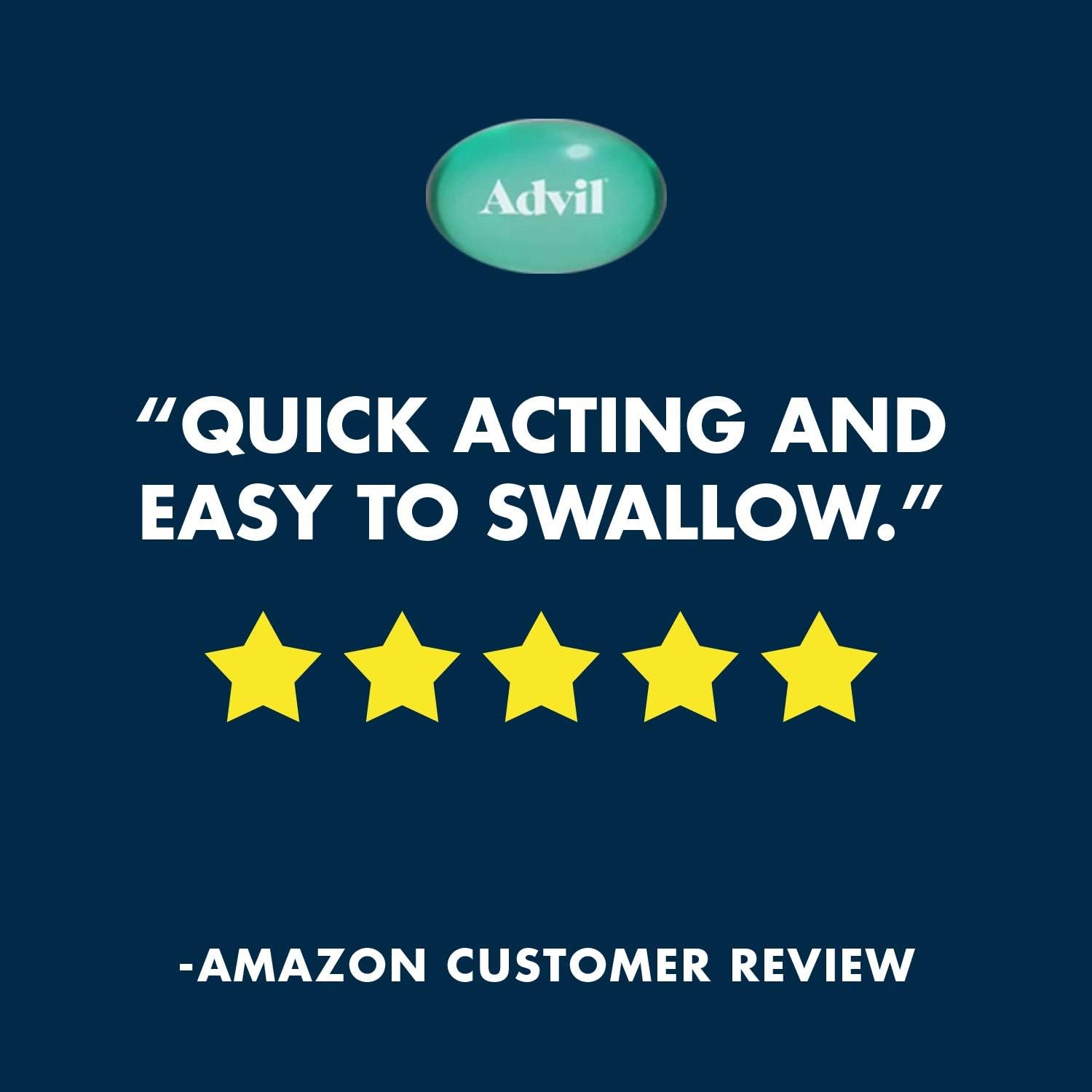 Advil Liqui-Gels Minis Pain Reliever and Fever Reducer, Ibuprofen 200mg, 200 Count, Fast Pain Relief: Health & Personal Care