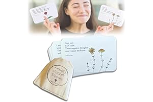 Tasunte Anxiety Affirmation Cards, Anxiety Relief Pocket Poems, Anxiety Affirmations Card Pack, Relaxation Stress Relief Gifts, Pocket Poetry Healing Cards for Anxiety Relief, Mental Health Gifts