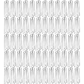 100 ​Pack Stainless Steel Shower Curtain Hooks Pleater Tape Hook Traverse 4 Prongs Pleat Pinch Metal Hooks Heavy Duty Clips P