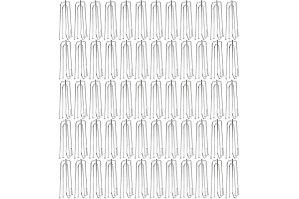 60 ​Pack Stainless Steel Shower Curtain Hooks Pleater Tape Hook Traverse 4 Prongs Pleat Pinch Metal Hooks Heavy Duty Clips Pi