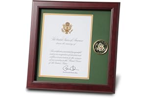 ALLIED FLAG Allied Frame United States Army Presidential Memorial Certificate Frame with Medallion - 8 x 10 inch
