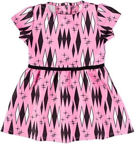 Sourpuss Retro Diamonds Girls Dress Pink 4T