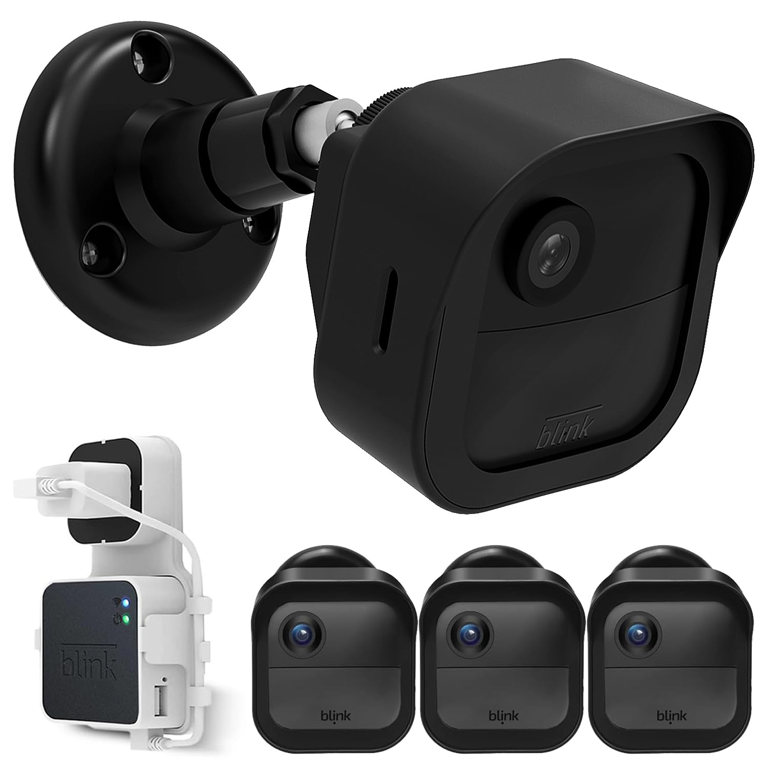 Photo 1 of 3Pack Blink Outdoor Camera Mount - Protective Housing and 360 Degree Adjustable Mount with Blink Sync Module Outlet Mount for Blink Outdoor 4th Gen Surveillance Camera (3Pack Mount)