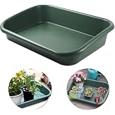 Defemim Garden Tidy Tray, Multifunctional One Piece Potting Tray for Seeding, Mixing, Growing and Pot Storage, Succulent and Cactus Soil Potting Mix Tray 23"x16.4"x4.3",Green