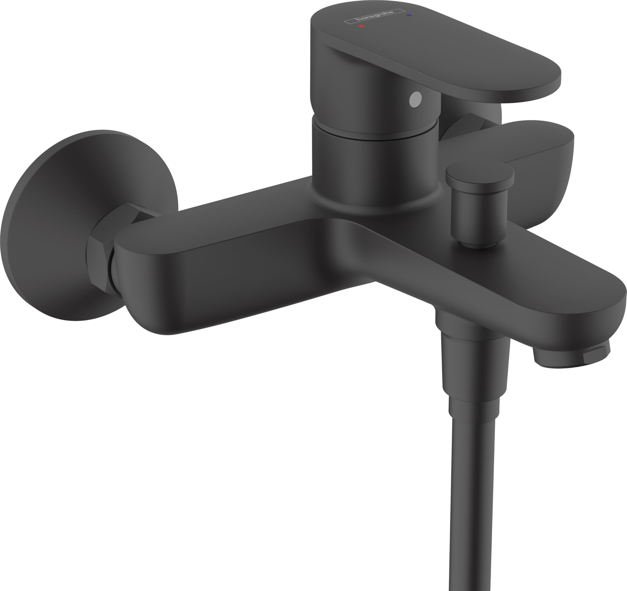 hansgrohe Vernis Blend Single lever bath mixer for exposed installation, matt black, 71440670