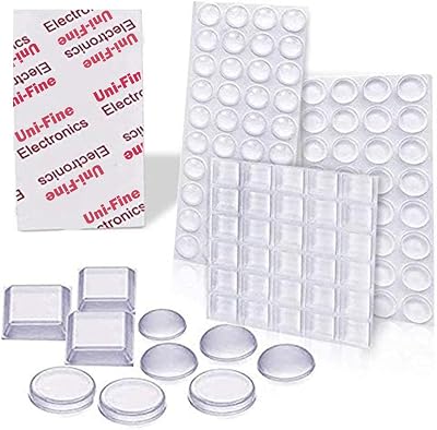 Uni-Fine Rubber Feet 122Pcs Clear Adhesive Pads Bumper Door Drawer Cabinet