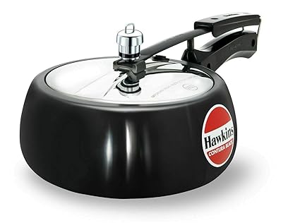 Hawkins Contura Hard Anodised Aluminium Pressure Cooker, 3.5 Litres, Black