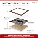 Alison Kingsgate Modern 12x12 Walnut Frame Engineered Wood Perspex Front view 2