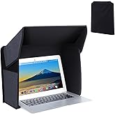 Portable Laptop Sun Shade Foldable Laptop Sun Shade for Working Outside | Computer Screen Glare Protection for Computer Privacy Hood Cover,With Glare Reduction 12-14in(Patent Pending)