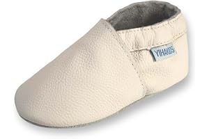 YIHAKIDS Baby Leather Shoes Soft Sole First Walking Moccasins Infants Toddler Boys Girls Crawling Slippers Slip-on Shoes Solid Color Shoes