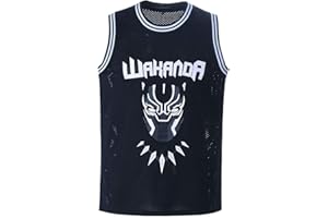 EHCSROP Youth Black Panther #1 T'Challa Shirts #2 Killmonger Basketball Jersey for 5-16 Years Kids