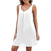 Mawor Nightgowns for Women Satin V Neck Soft Comfy Sleepwear