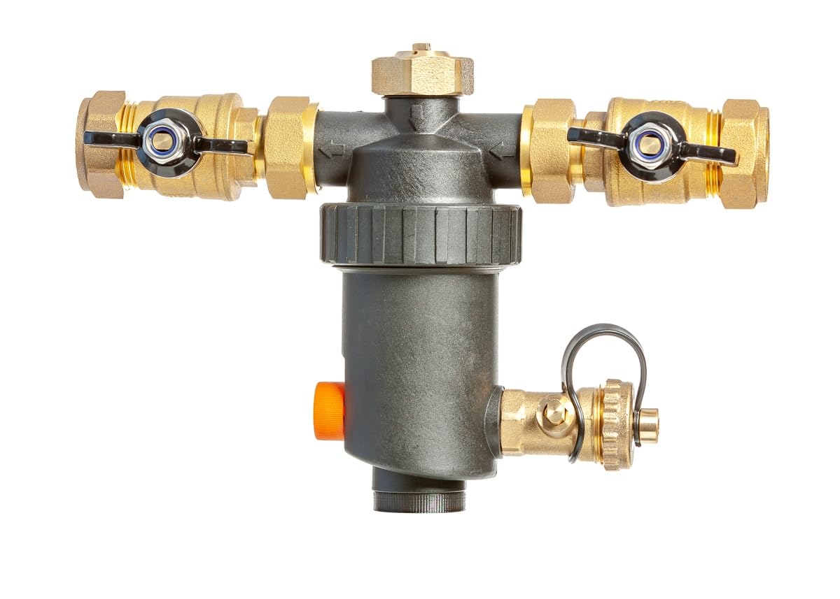 Team Controls Micro Magnetic Compact Boiler Filter 22mm for Central Heating Mini Filter TC-MICRO