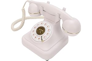 YUEHISY Retro Bluetooth Landline Phone, Cordless Desk Phone with Handset Speakerphone, USB Rechargeable Bluetooth Home