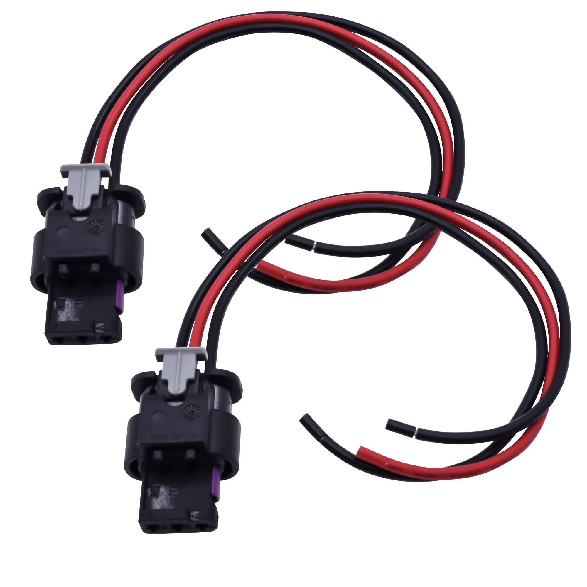 HISports 3 Pin Parking Sensor Plug Replacement Pigtail Plug Wiring Harness Adapter 4F0973703 4H0973703 Cable Repair Kit Compatible with VW Passat Beetle Audi A3 A4 A6 Skoda Seat (2 Pcs)