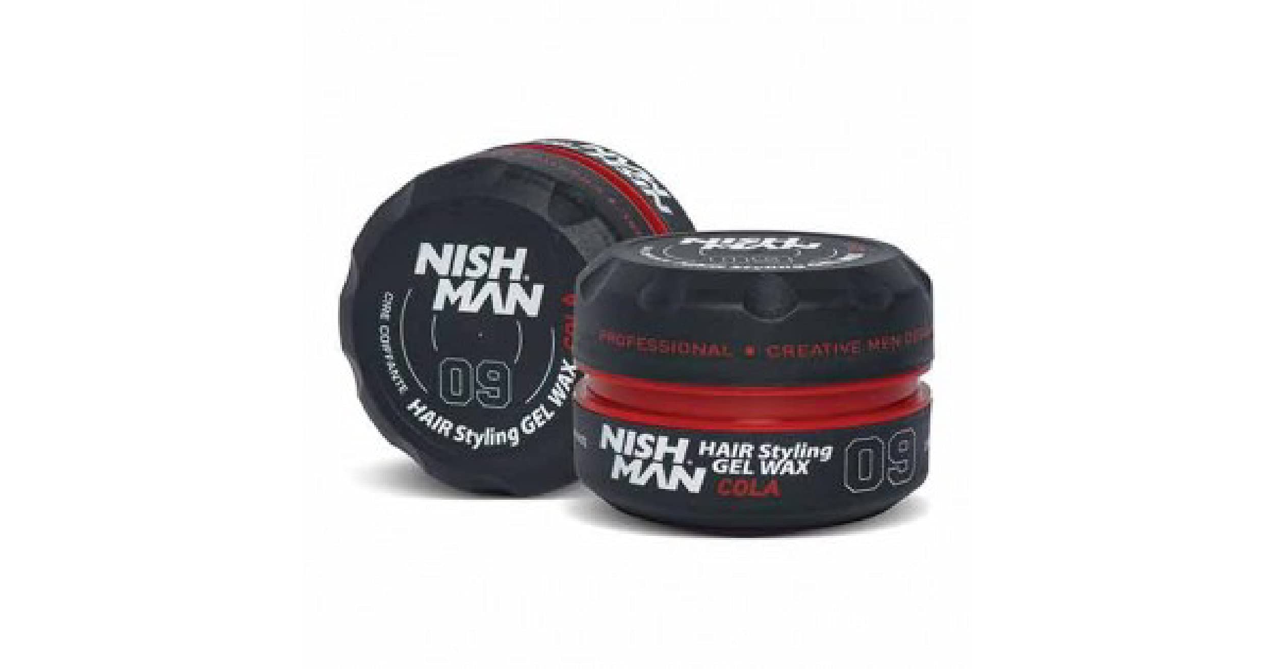 NISHMAN Hair Styling Wax for Men 09 - Cola 150g - Cola Scent - Natural Shine Look - Strong Hold - Mens Hair Gel Aqua Wax- Long-Lasting Control and Definition