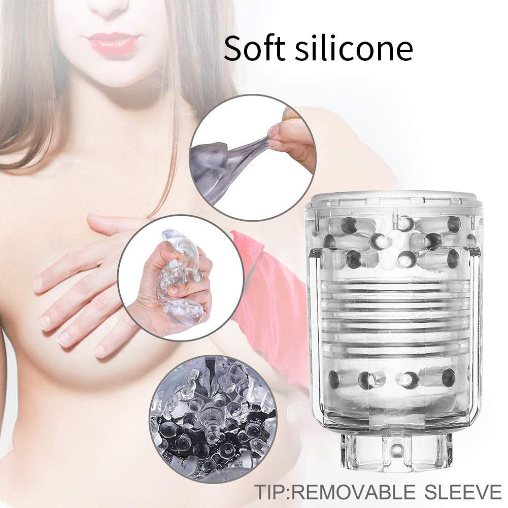 Aorgasms Masturbieren Masturbator Blowjob Masturbation mit Teleskopischer Rotations Men Cup USB-Aufladung Vaginale Erotik Oral Sexspielzeug für Männer, Black