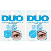 DUO Eyelash Glue, White, Lash Adhesive for Strip Lashes, 0.25 oz 2 Pack | Waterproof & Long-Lasting Lash Glue for Clusters Se