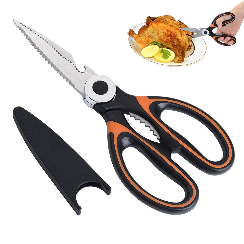 Kitchen Shears Heavy Duty, Ultra Sharp Multi-Purpose Kitchen Scissors for Poultry Meat Fish Herbs and Vegetables