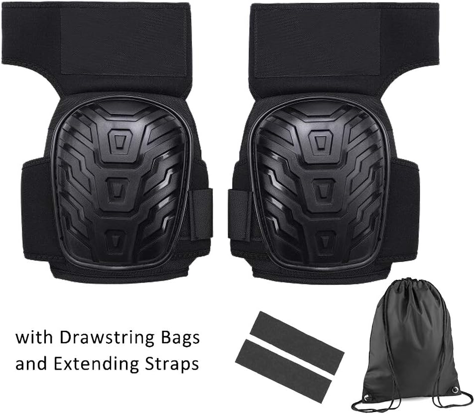 Professional Knee Pads for Work,Reehi Heavy Duty Foam Padding Construstion Knee Pads with Comfortable Gel Cushion,Knee Pads Suitable for Construction,Gardening,cleaning