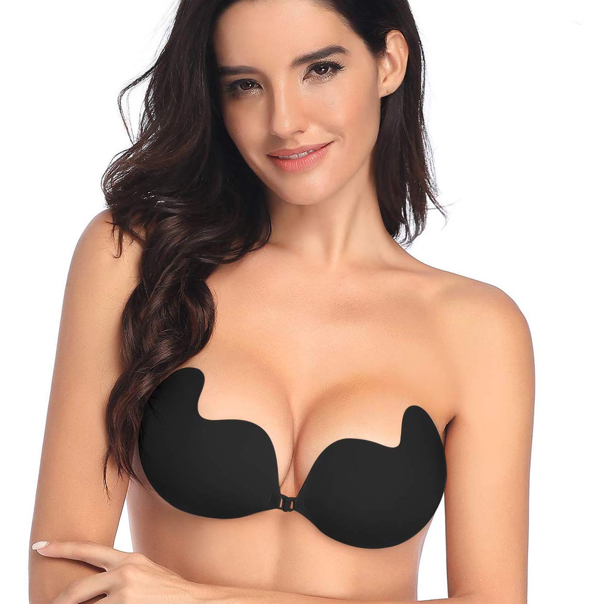 ROSE BRA Sticky Bra Self Adhesive Bra Strapless Backless Reusable Invisible Push up Silicone Bra for Women Beige